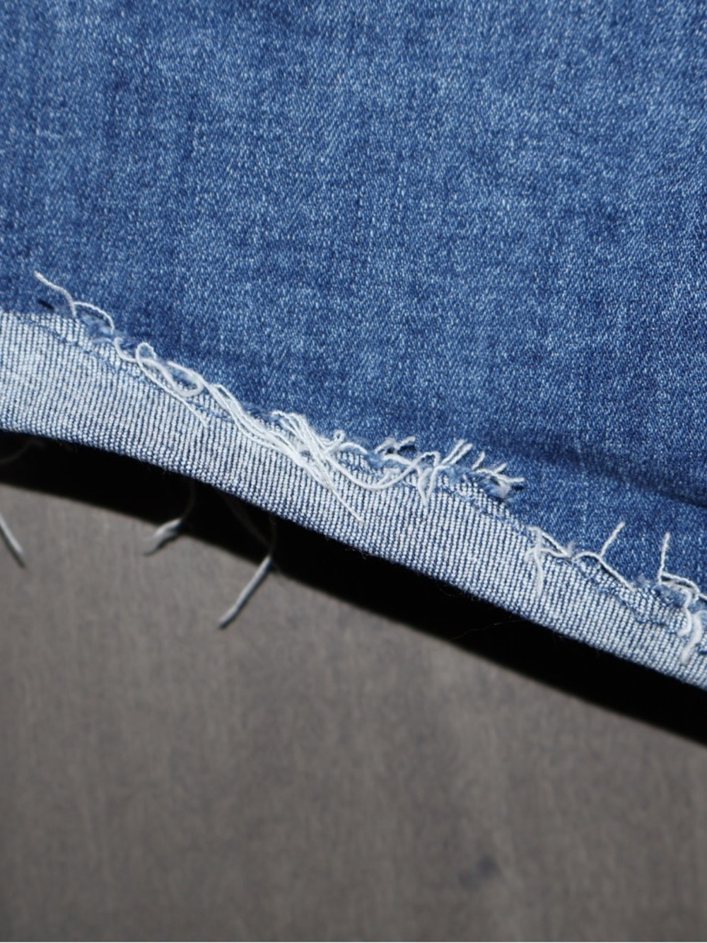 American Eagle Outfitters Distressed Blue Ripped Denim Shorts - Picture 6 of 8